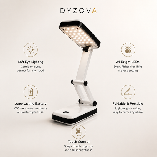 Rechargeable LED Desk Lamp — Modern, Foldable & Cordless