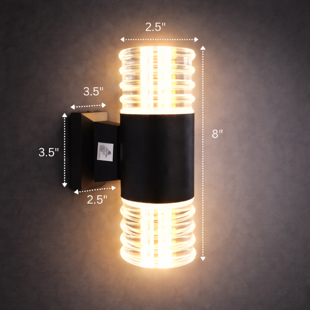 Waterproof LED outdoor light for exterior wall mounting design