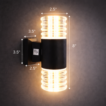 Waterproof LED outdoor light for exterior wall mounting design
