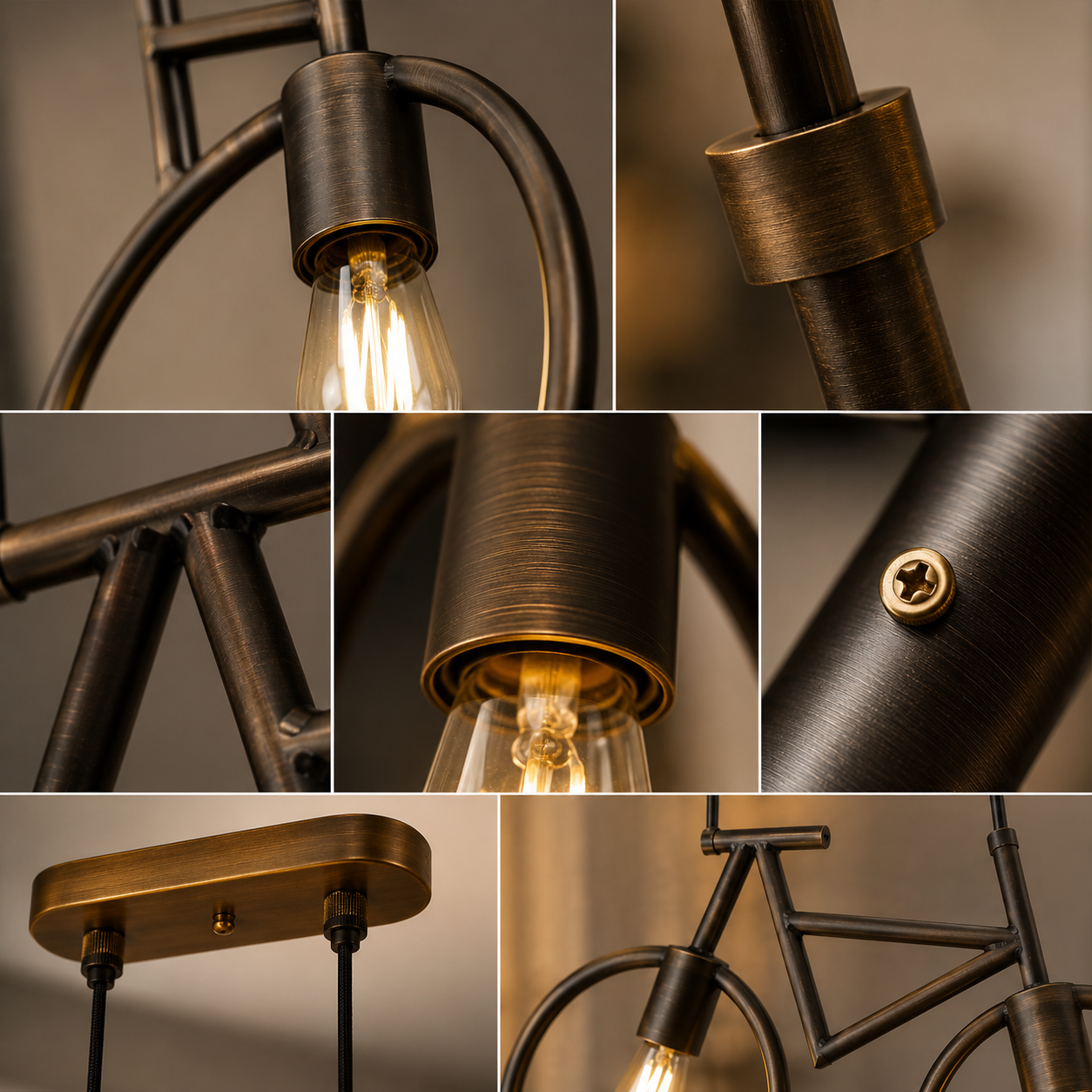 Bicycle Pendant Ceiling Light | 2-Light Industrial Hanging Lamp | E27 Metal Frame
