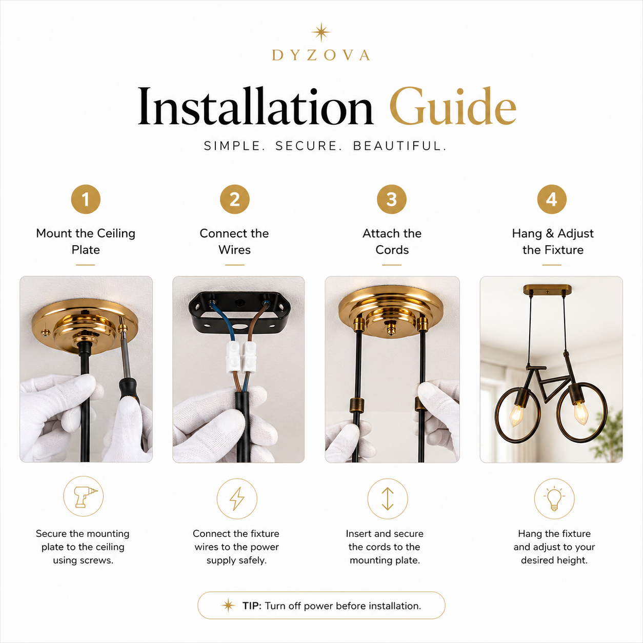 Bicycle Pendant Ceiling Light | 2-Light Industrial Hanging Lamp | E27 Metal Frame