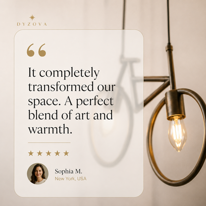 Bicycle Pendant Ceiling Light | 2-Light Industrial Hanging Lamp | E27 Metal Frame