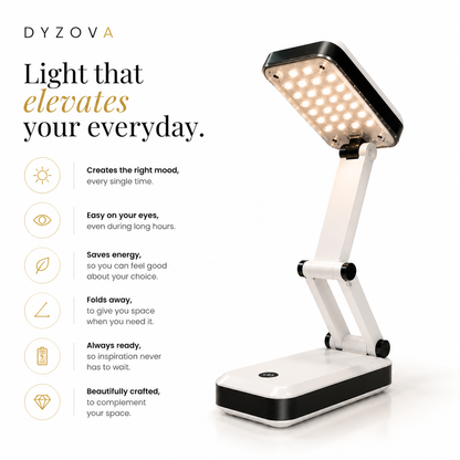 Rechargeable Foldable LED Desk Lamp | Eye-Care Study Light with Touch Control