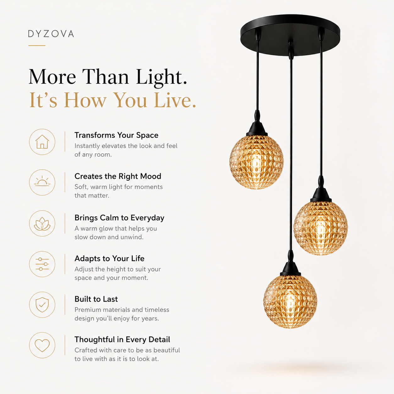 3-Light Crystal Pendant Light | Modern Dining Room Chandelier