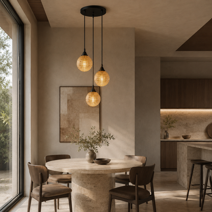 3-Light Crystal Pendant Light | Modern Dining Room Chandelier
