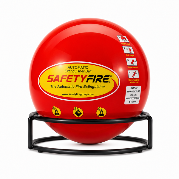Fire Extinguisher Ball | Safety Fire Dry Chemical Ball with Wall Mount Cradle | Class A B C E