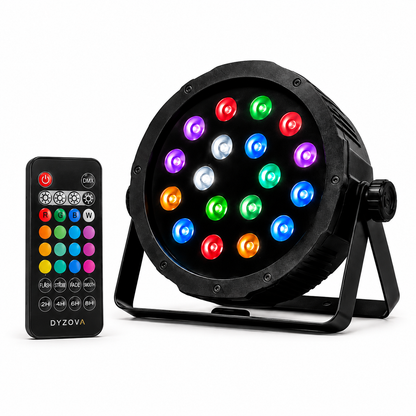 RGB LED Par Light | 18 or 36 LED Stage Spotlight with Remote | Events, Parties & DJ Lighting