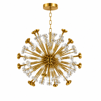 Luxury Gold Sputnik Crystal Chandelier | Multi-Arm G9 LED Ceiling Light with Crystal Accents