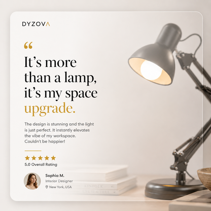 Matte Black Architect Desk Lamp | Swing-Arm Study Light | E27 Adjustable