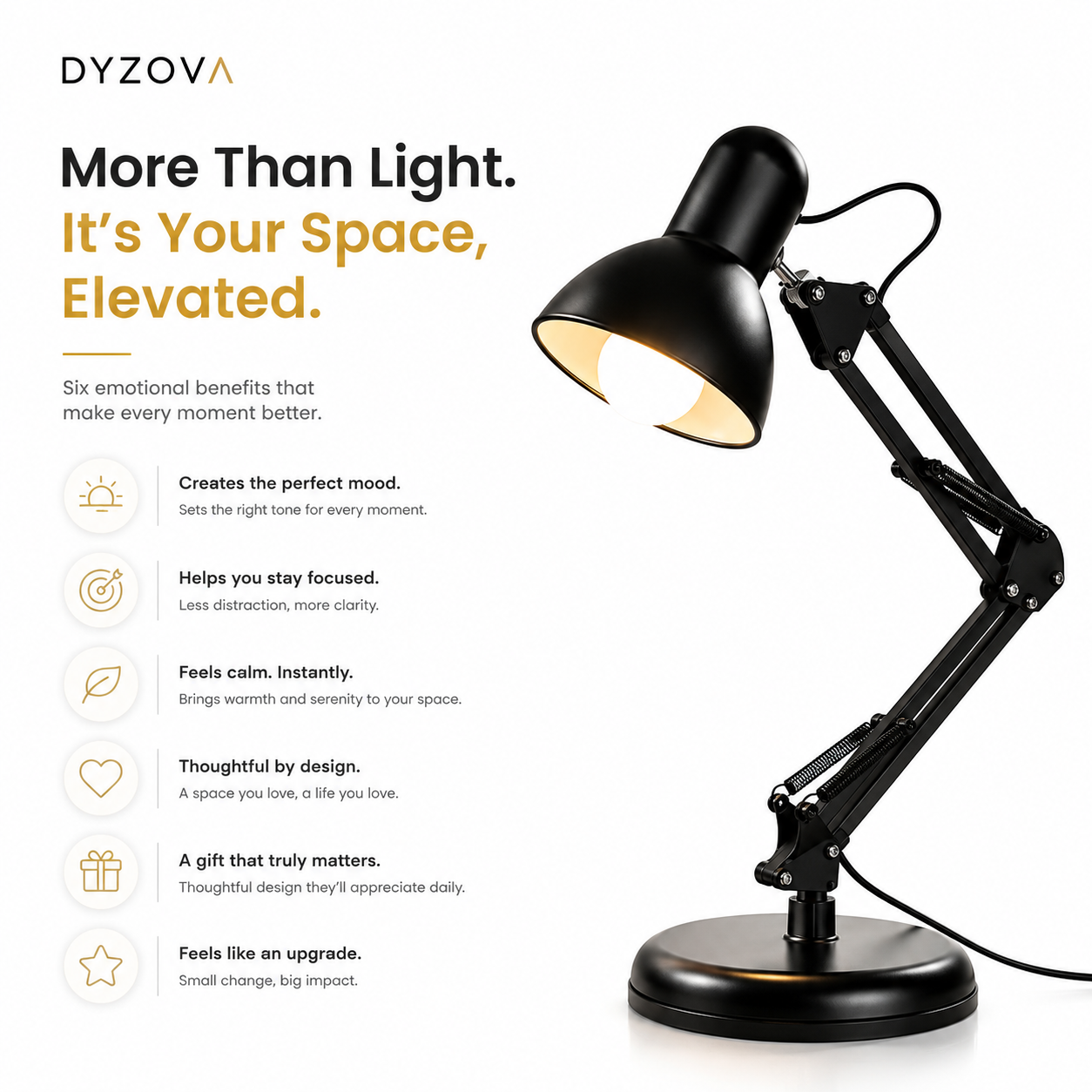 Matte Black Architect Desk Lamp | Swing-Arm Study Light | E27 Adjustable