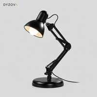 Matte Black Architect Desk Lamp | Swing-Arm Study Light | E27 Adjustable