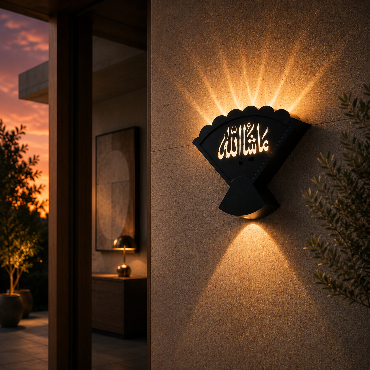 Mashallah LED Wall Light for Luxury Home Exterior Entrance
