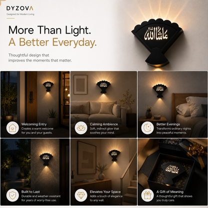 Mashallah LED Wall Light for Luxury Home Exterior Entrance