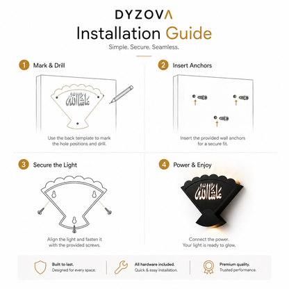 Mashallah LED Wall Light for Luxury Home Exterior Entrance