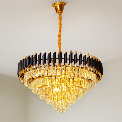Modern 760mm crystal chandelier for luxury living and dining rooms