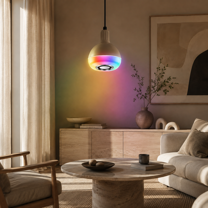 RGB Music Bulb with Bluetooth Speaker | 16M Colours, Dimmable, E27 with 24-Key Remote