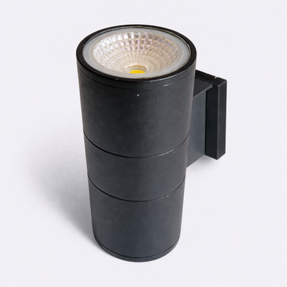 Energy efficient LED wall sconce with metal finish