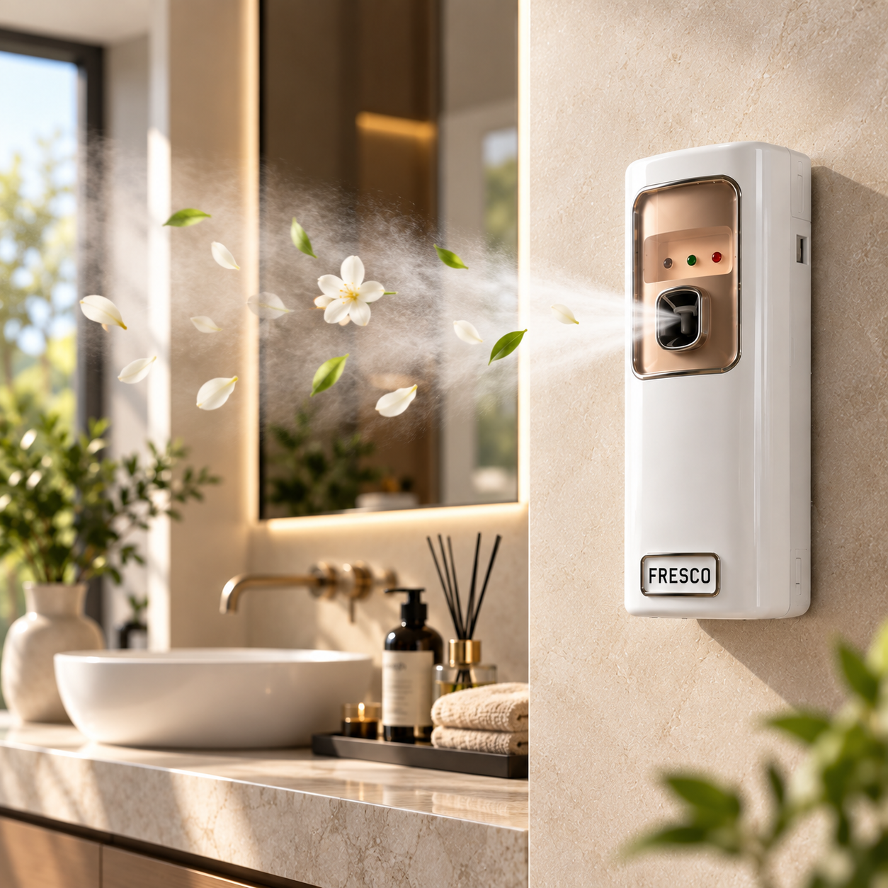 FRESCO Automatic Perfume Dispenser | Remote Control | Adjustable Spray | 20–40m² Coverage
