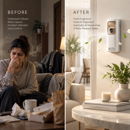 FRESCO Automatic Perfume Dispenser | Remote Control | Adjustable Spray | 20–40m² Coverage