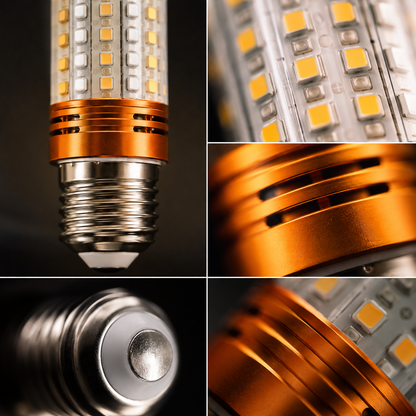 3-in-1 Tricolor E27 LED Corn Bulb | Warm White, Cool White & Mixed