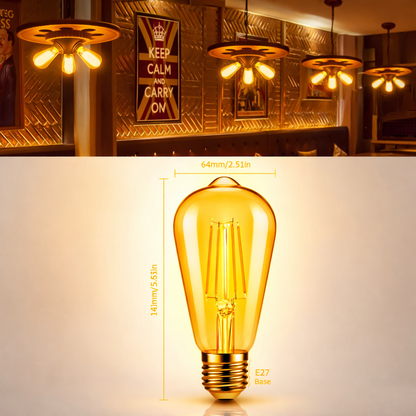 Energy-efficient decorative LED bulb for interior lighting