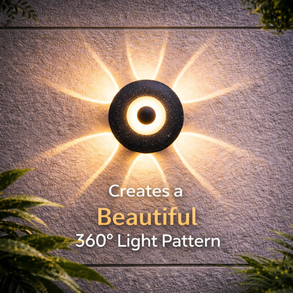 modern outdoor wall lamp waterproof LED light on exterior wall
