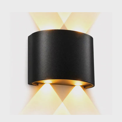 Matte Black Up & Down LED Wall Light | Warm White IP65