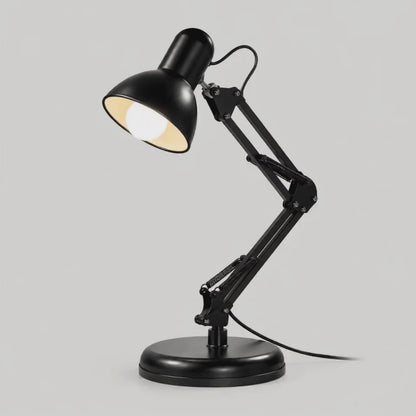 Matte Black Architect Desk Lamp | Swing-Arm Study Light | E27 Adjustable